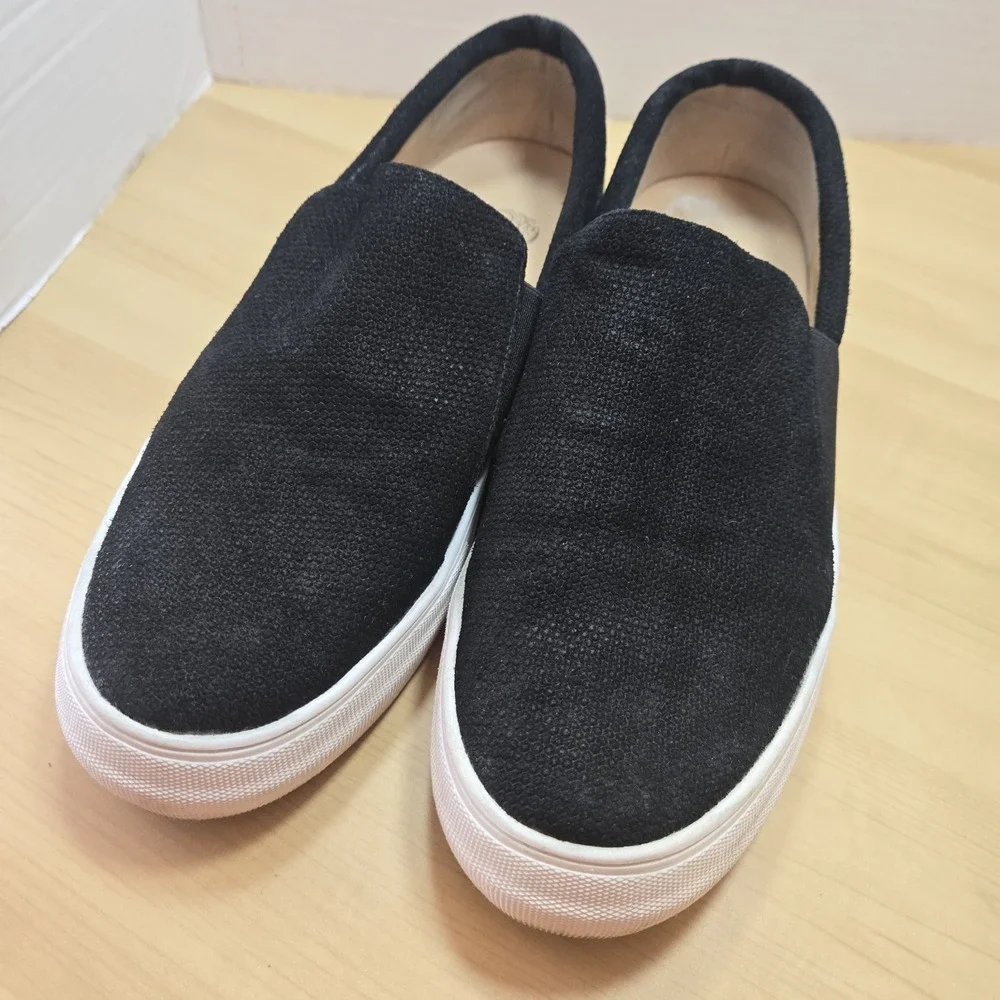 Vince Camuto Korli Black Suede Slip On Platform Sneakers Women's Size 9.5 M
